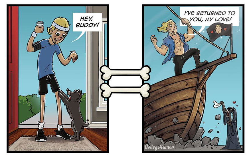 Il fumettista Robert Brown immagina il mondo visto dai cani